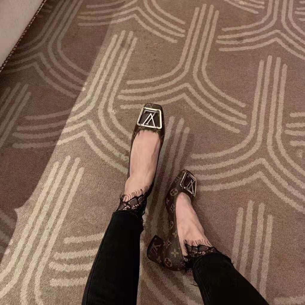 Louis Vuitton LV Women Madeleine Pump in Patent Monogram Canvas and Leather 7.5 cm Heel-Brown