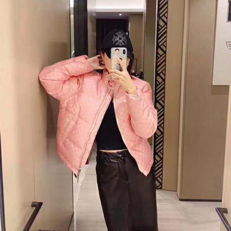 Louis Vuitton LV Women Short Down Jacket in Regular Fit-Pink