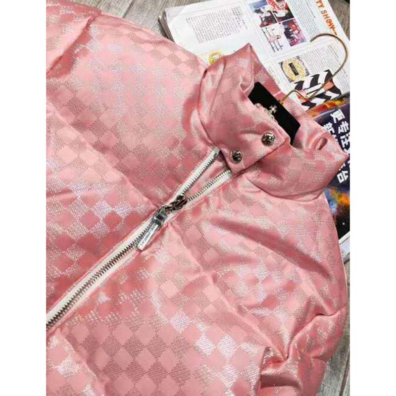 Louis Vuitton LV Women Short Down Jacket in Regular Fit-Pink