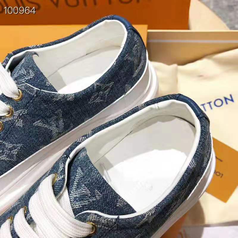 Louis Vuitton LV Women Stellar Sneaker in Blue Monogram Denim