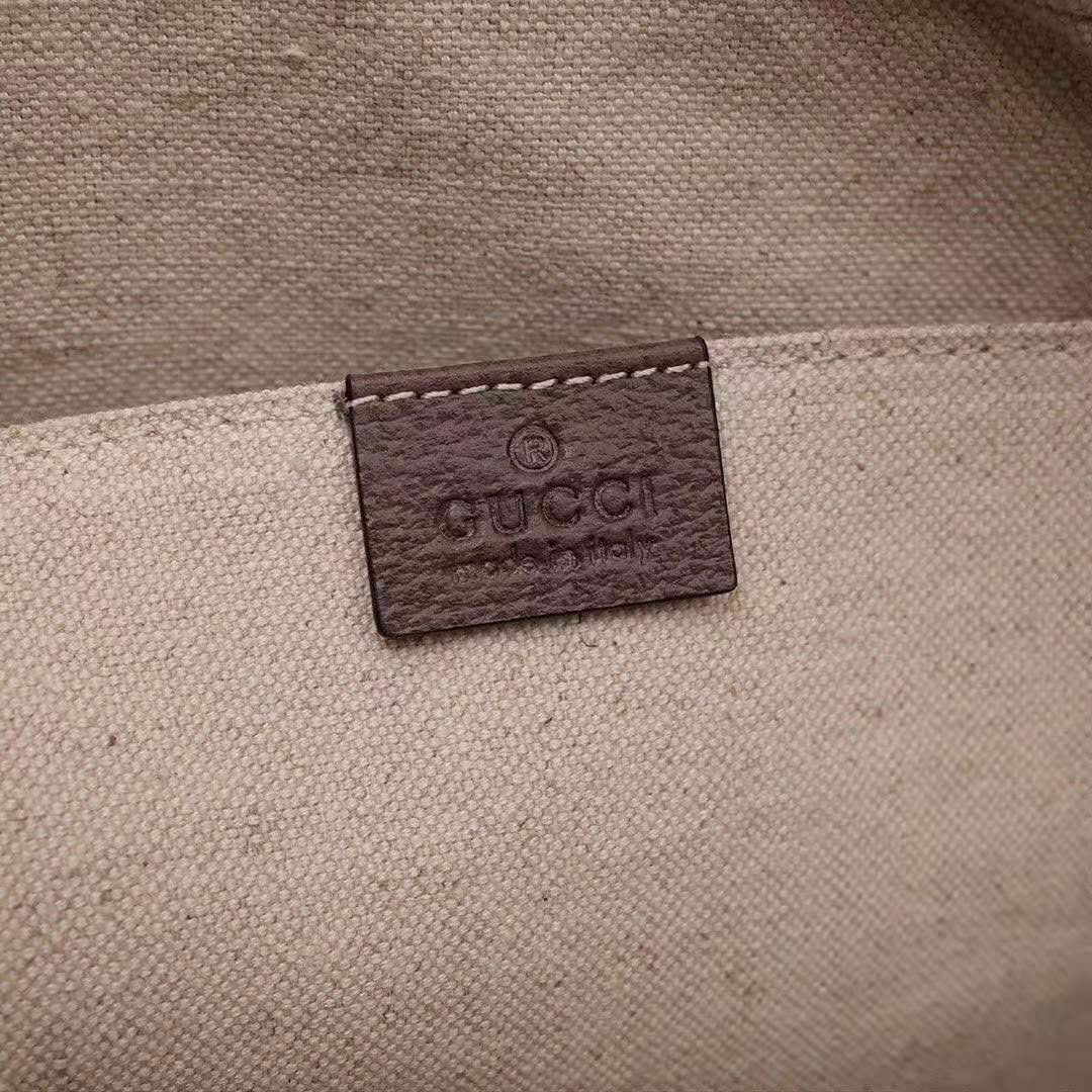 Gucci GG Men Ophidia GG Briefcase in Beige/Ebony Soft GG Supreme Canvas