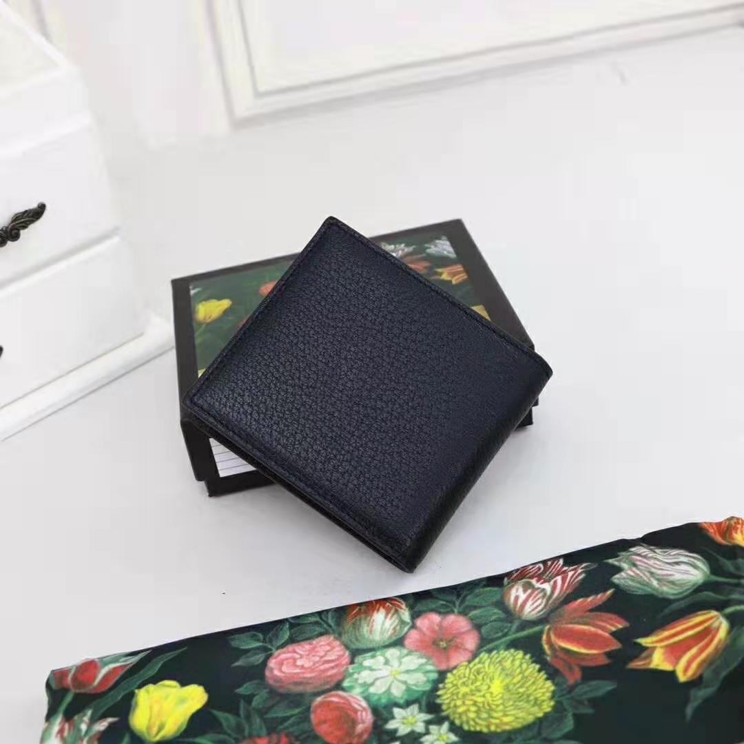Gucci GG Unisex Animalier Leather Wallet in Black Leather