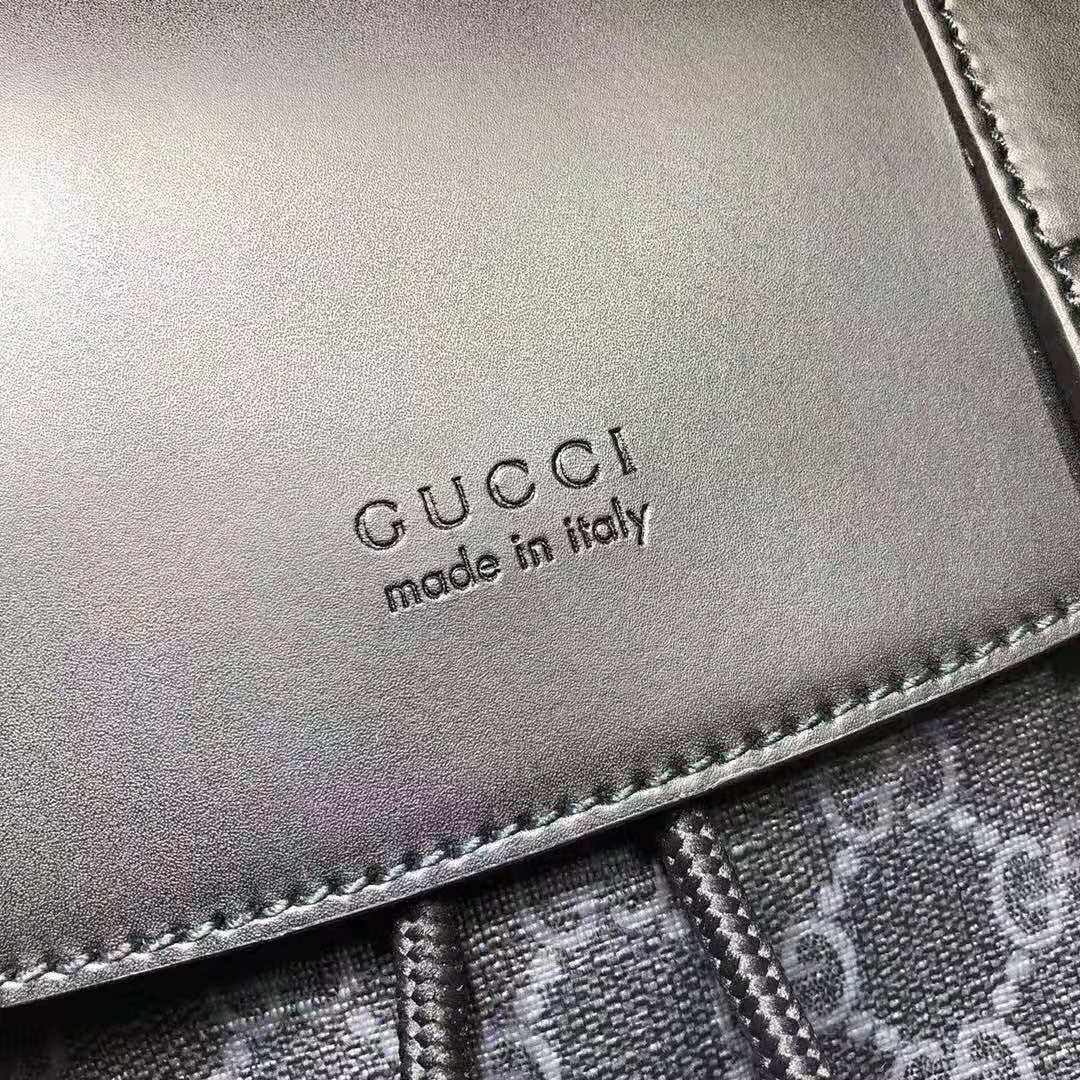 Gucci GG Unisex GG Black Backpack in Black/Grey Soft GG Supreme Canvas