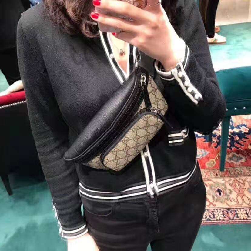 Gucci GG Unisex Gucci Eden Belt Bag in Beige/Ebony GG Supreme Canvas