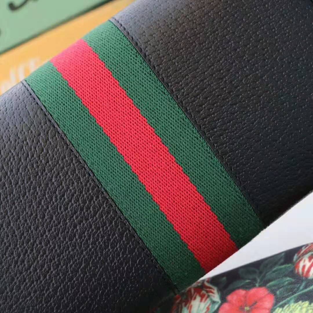 Gucci GG Unisex Ophidia Continental Wallet in Black Leather
