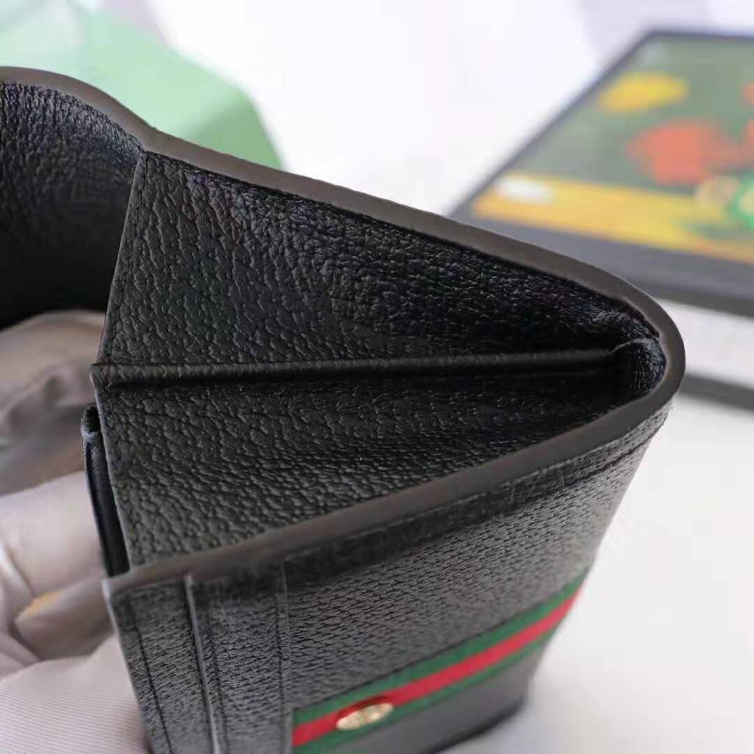 Gucci GG Unisex Ophidia Continental Wallet in Black Leather