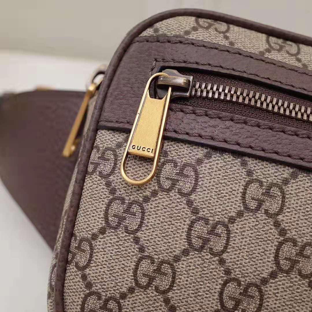 Gucci GG Unisex Ophidia GG Belt Bag in Beige/Ebony Soft GG Supreme Canvas