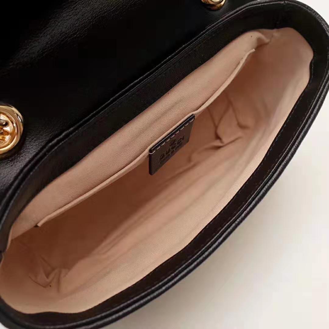 Gucci GG Women GG Marmont Mini Bag in Beige/Ebony Original GG Canvas