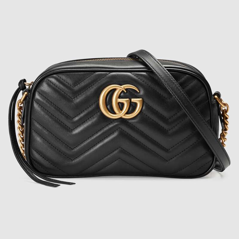 Gucci GG Women GG Marmont Small Shoulder Bag in Matelassé Chevron Leather