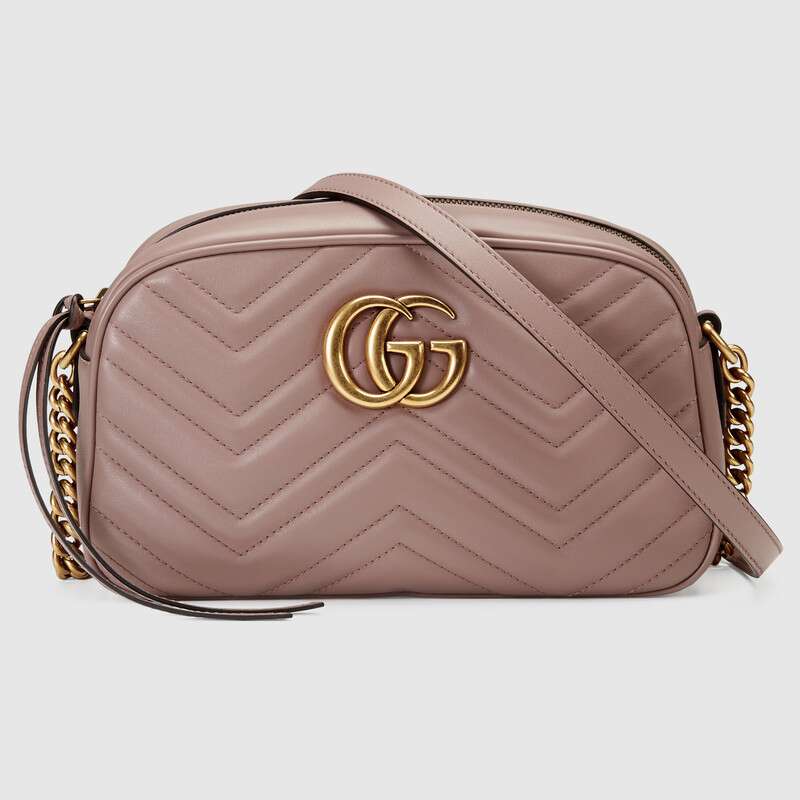 Gucci GG Women GG Marmont Small Shoulder Bag in Matelassé Chevron Leather