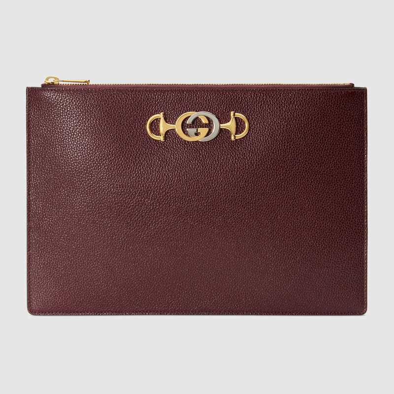 Gucci GG Women Gucci Zumi Grainy Leather Pouch