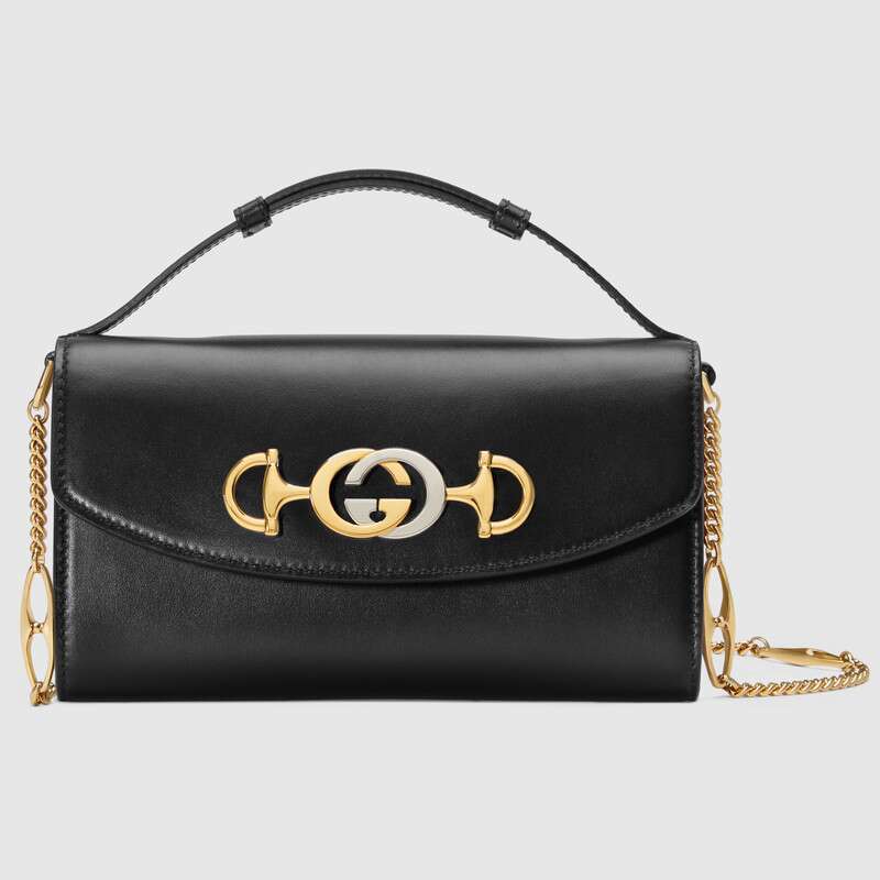 Gucci GG Women Gucci Zumi Smooth Leather Mini Bag with Interlocking G Horsebit
