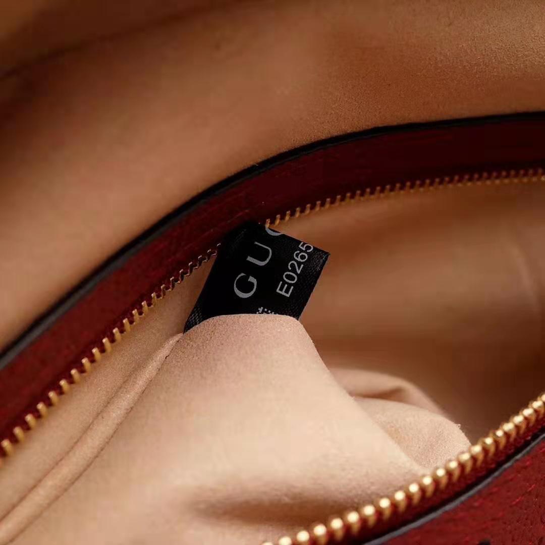 Gucci GG Women Ophidia GG Flora Small Shoulder Bag in Beige/Ebony GG Supreme Canvas