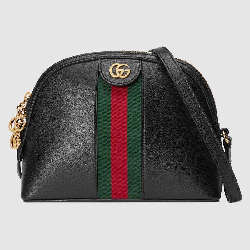 Gucci GG Women Rounded Top Ophidia Small Shoulder Bag in Leather