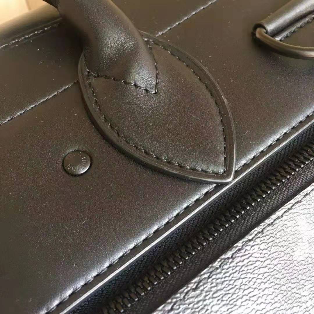 Louis Vuitton LV Men Steamer PM Bag in Monogram Eclipse Coated Canvas-Black