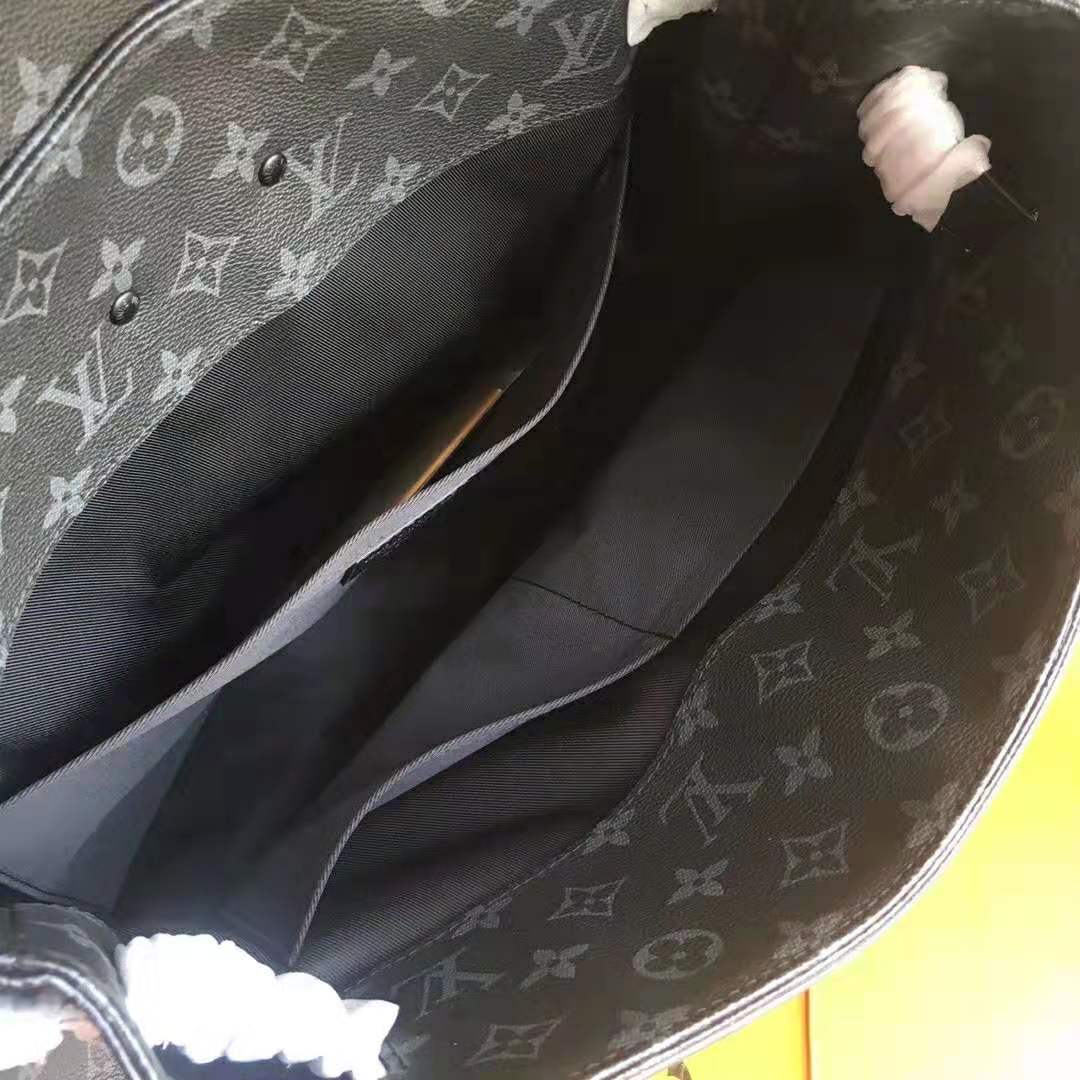 Louis Vuitton LV Men Steamer PM Bag in Monogram Eclipse Coated Canvas-Black