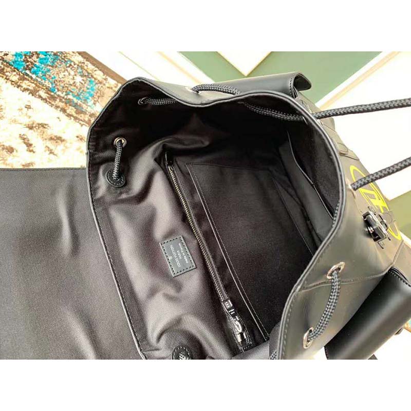 Louis Vuitton LV Unisex Christopher PM Backpack in Timeless Black Epi Leather-Black