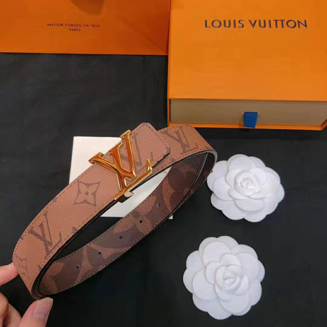 Louis Vuitton LV Unisex LV Iconic 30mm Reversible Belt in Oversized Monogram Reverse Canvas