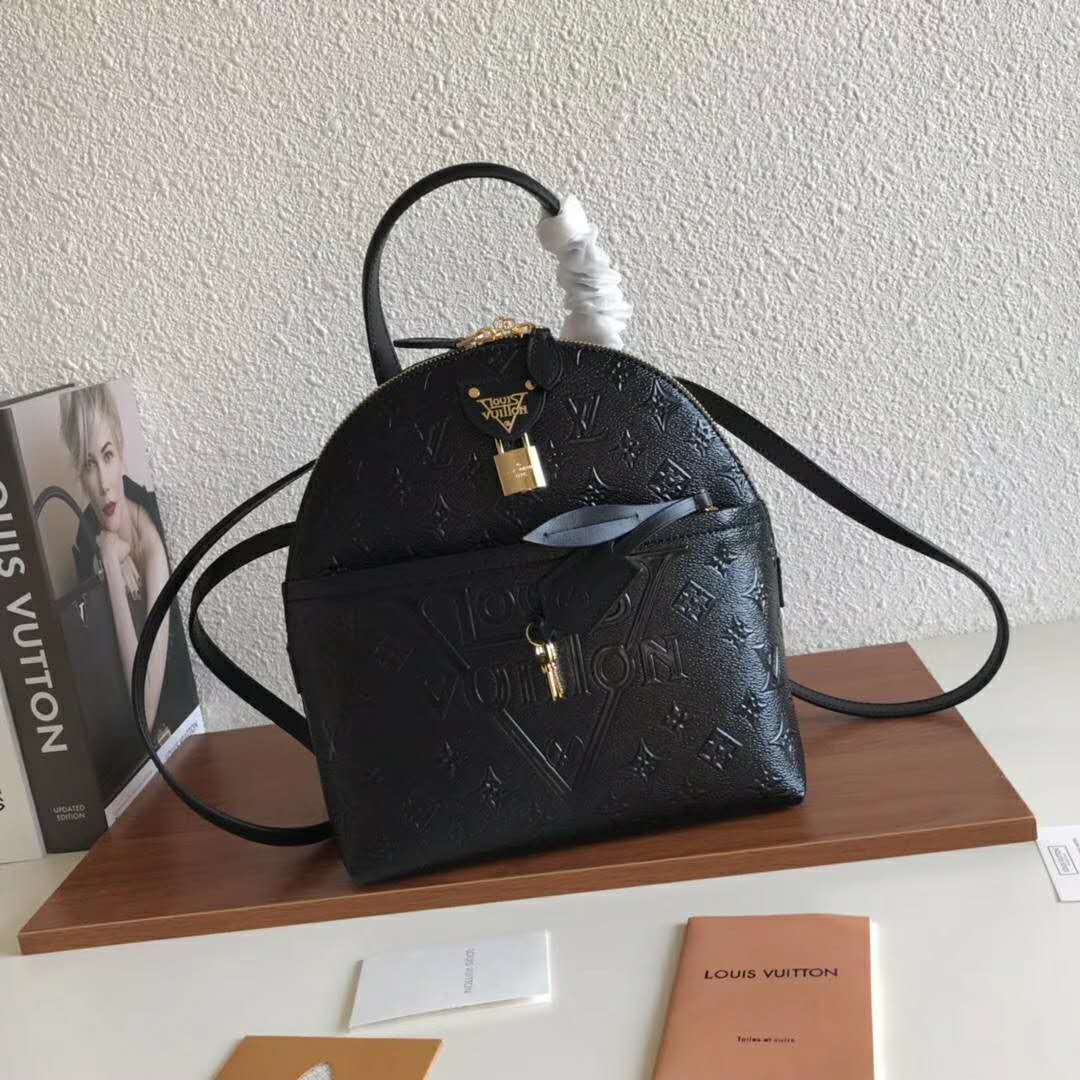 Louis Vuitton LV Unisex LV Moon Backpack in Smooth Calfskin Leather-Black