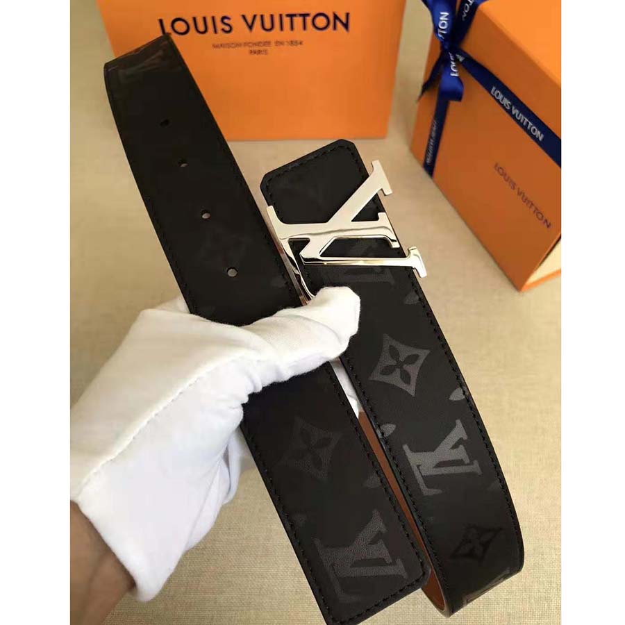 Louis Vuitton LV Unisex LV Pyramide 40mm Reversible Buckle Belt-Black