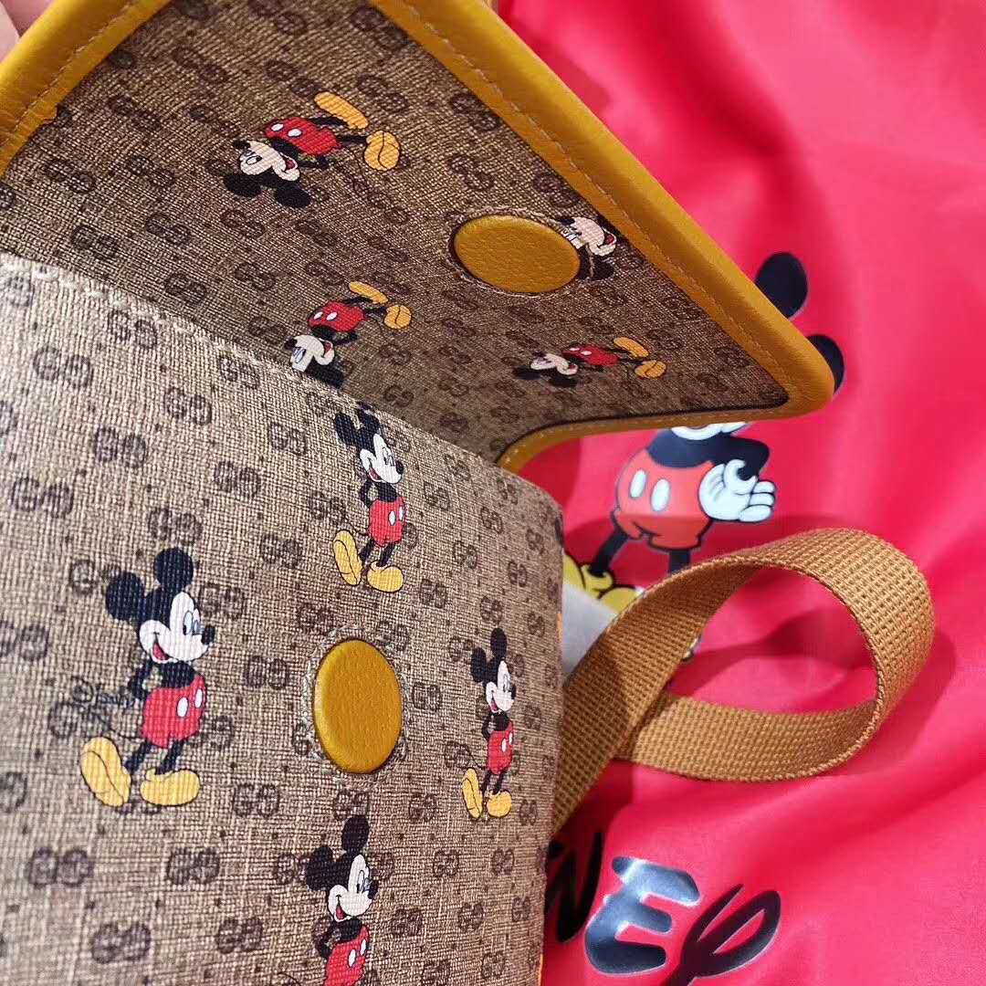 Gucci GG Unisex Disney x Gucci Medium Backpack Beige/Ebony