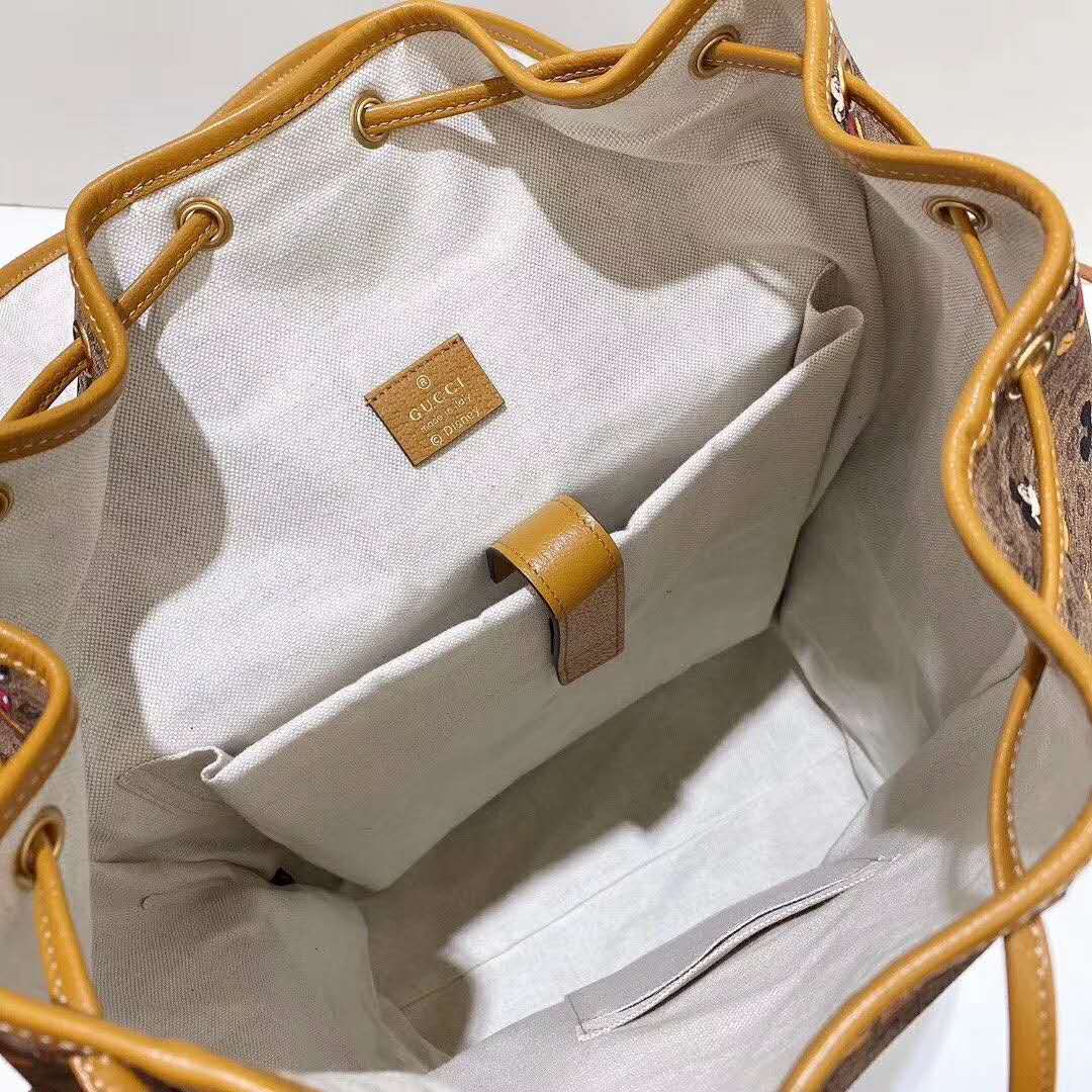 Gucci GG Unisex Disney x Gucci Medium Backpack Beige/Ebony