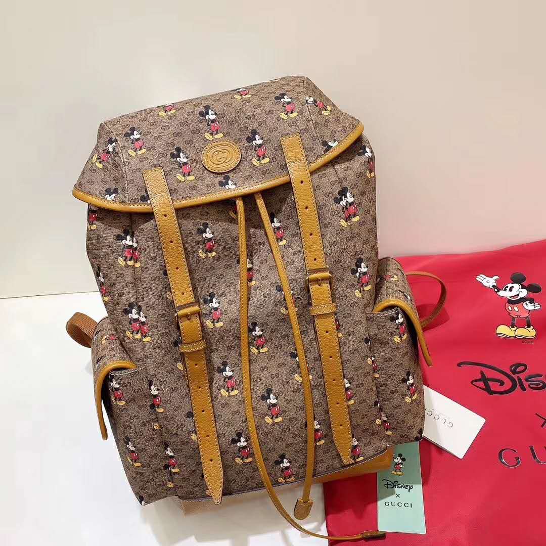 Gucci GG Unisex Disney x Gucci Medium Backpack Beige/Ebony