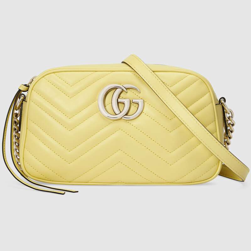 Gucci GG Women GG Marmont Small Shoulder Bag Matelassé Chevron Leather