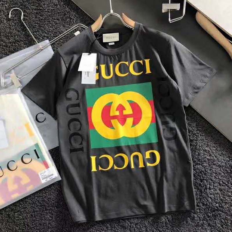 Gucci GG Women Oversize T-Shirt with Gucci Logo-White