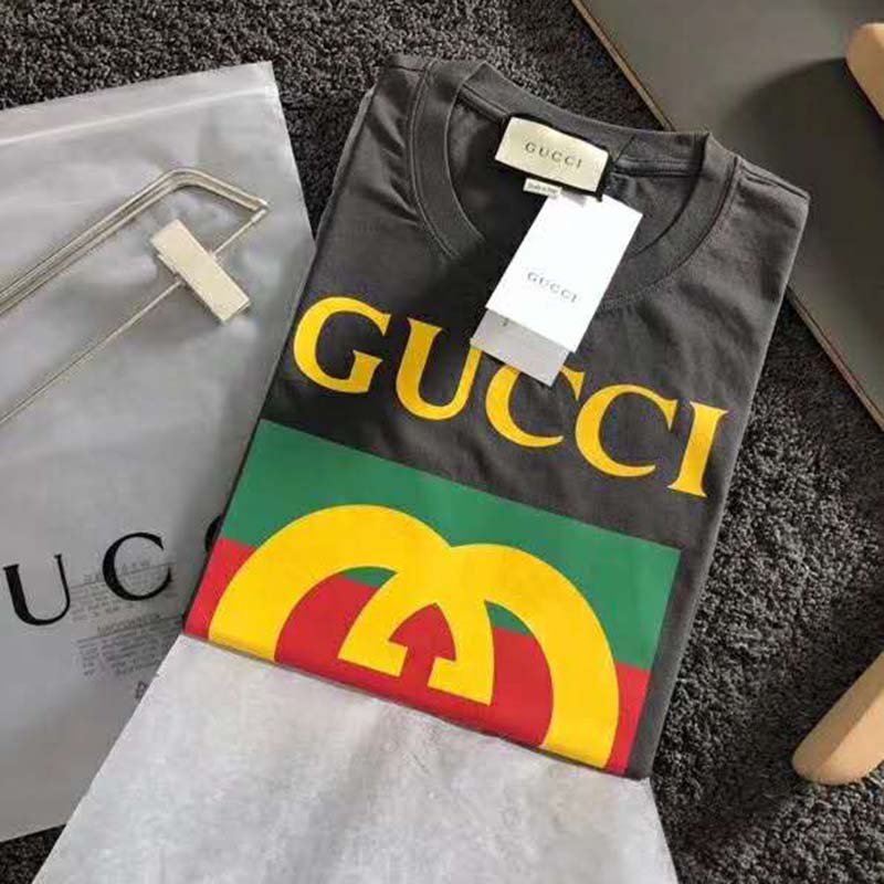 Gucci GG Women Oversize T-Shirt with Gucci Logo-White