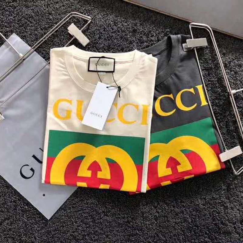 Gucci GG Women Oversize T-Shirt with Gucci Logo-White
