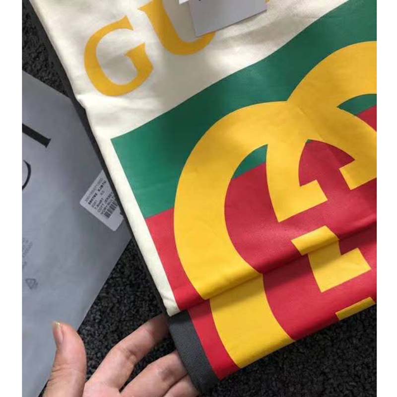 Gucci GG Women Oversize T-Shirt with Gucci Logo-White