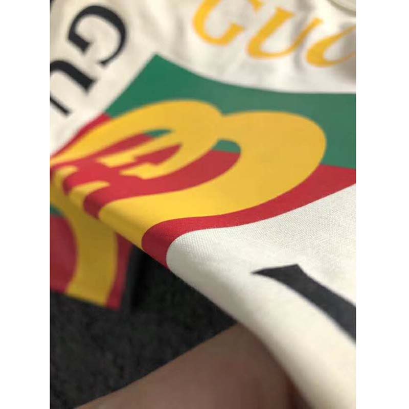 Gucci GG Women Oversize T-Shirt with Gucci Logo-White