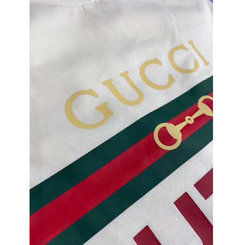 Gucci GG Women’s Gucci Boutique Print T-Shirt-White