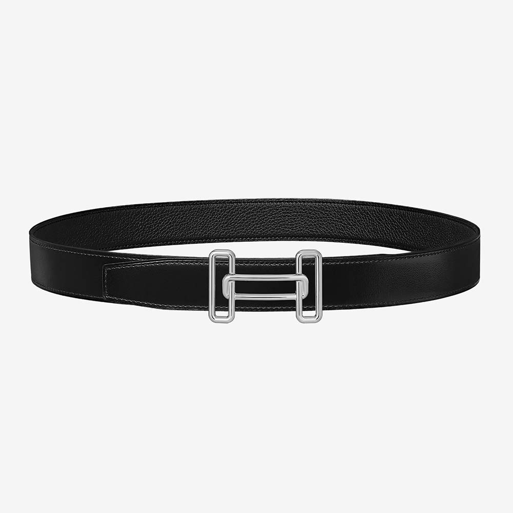 Hermes Men Rythme Belt Buckle & Reversible Leather Strap 32 mm