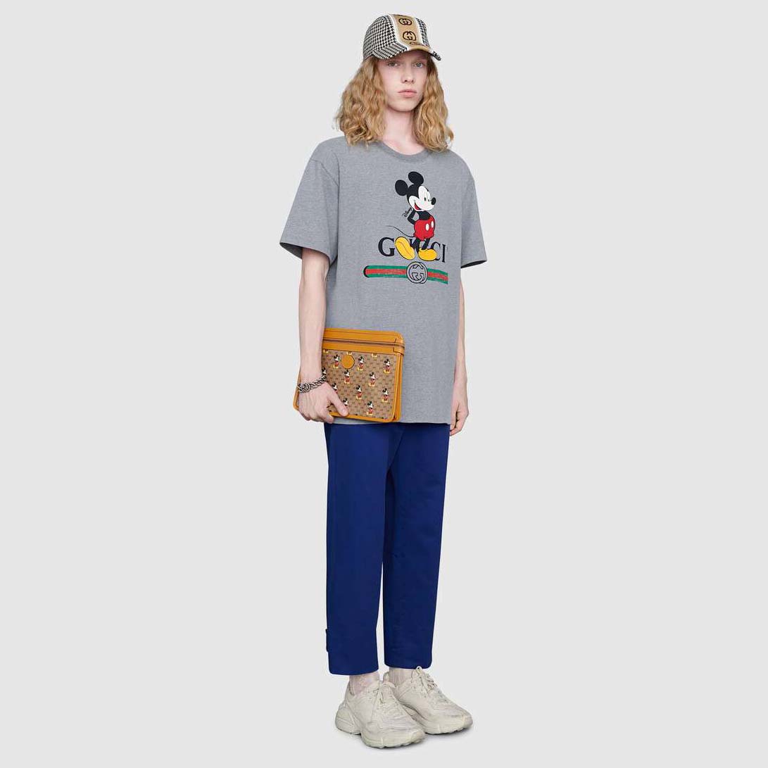 Gucci GG Unisex Disney x Gucci Pouch Mini GG Supreme Canvas