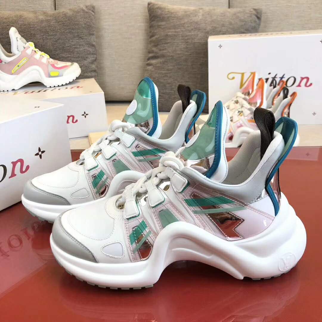 Louis Vuitton Women LV Archlight Sneaker Leather Technical Fabrics-Aqua