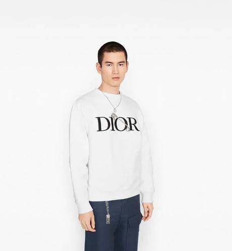 Dior Men Oversized Dior And Judy Blame Sweatshirt Cotton-White