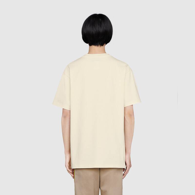 Gucci Men Disney x Gucci Oversize T-Shirt White Organic Cotton Jersey