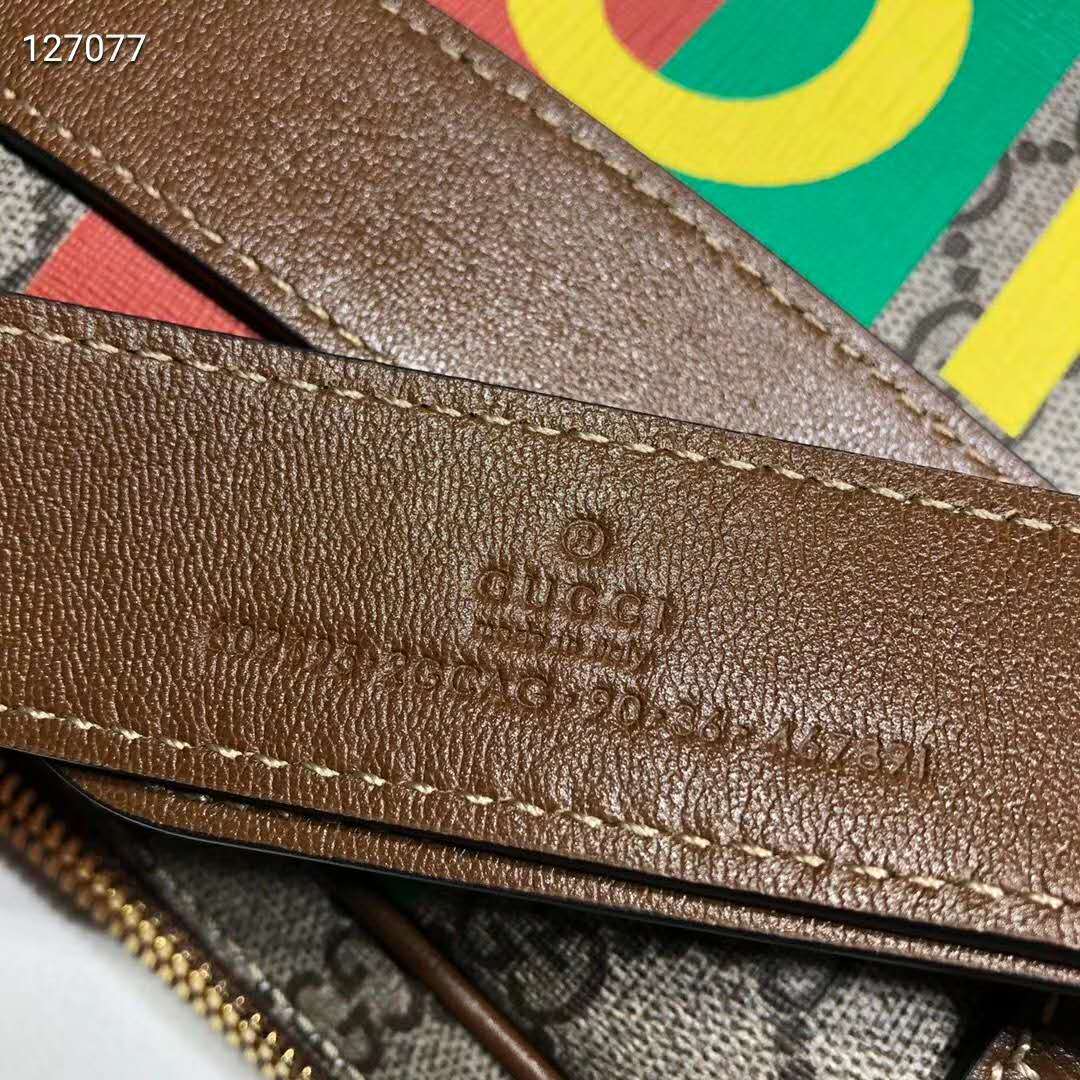Gucci Unisex ‘Fake/Not’ Print Cosmetic Case GG Supreme Canvas