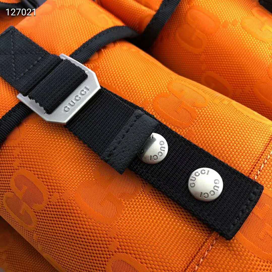 Gucci Unisex Gucci Off The Grid Backpack Orange GG Nylon