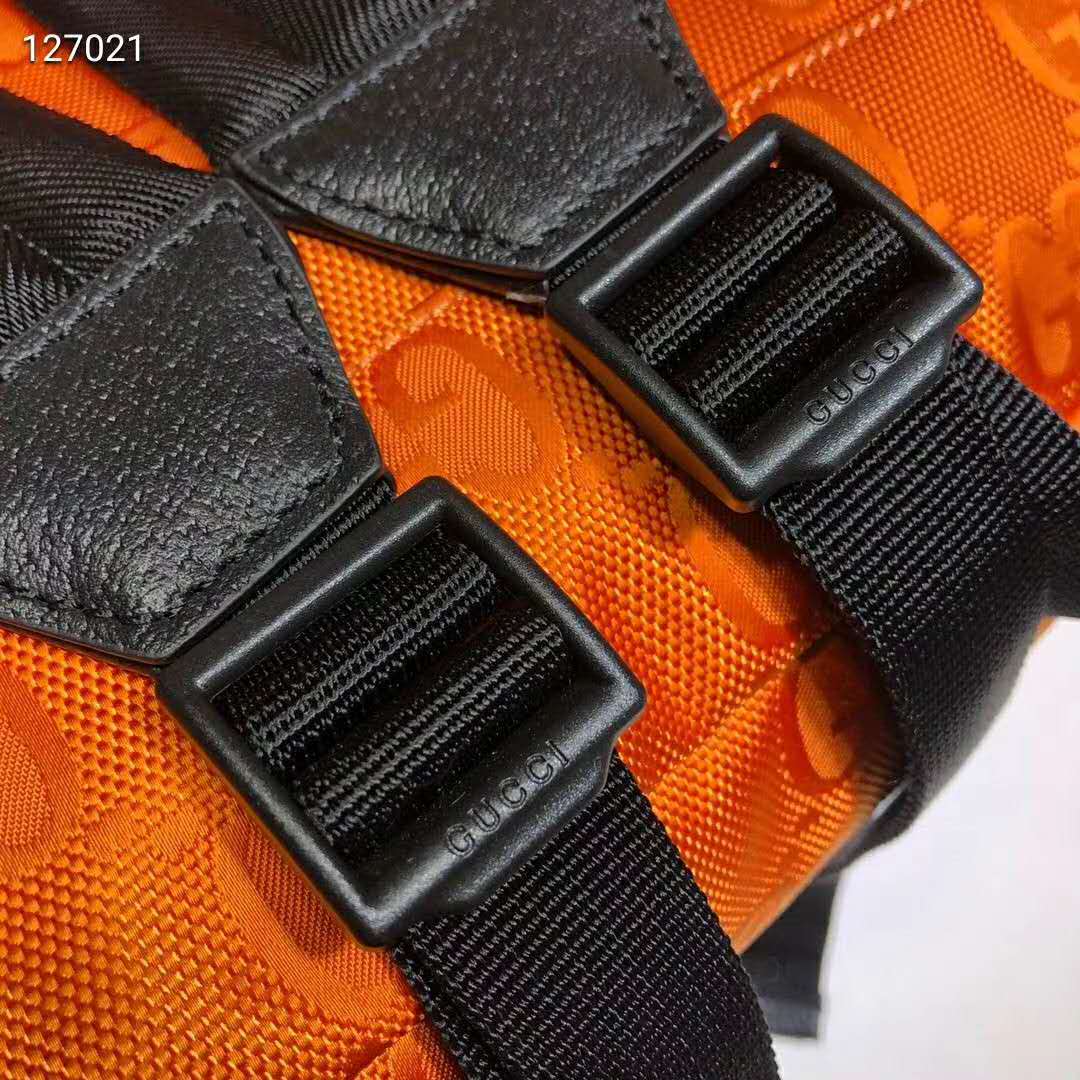 Gucci Unisex Gucci Off The Grid Backpack Orange GG Nylon