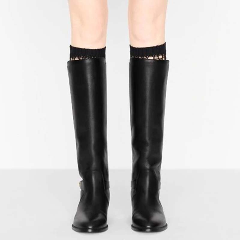 Dior Women Dior Empreinte Boot ‘CD’ Signature Black Soft Calfskin