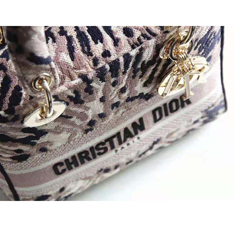 Dior Women Saddle Pouch Blue Dior Oblique Jacquard ‘D’ Stirrup