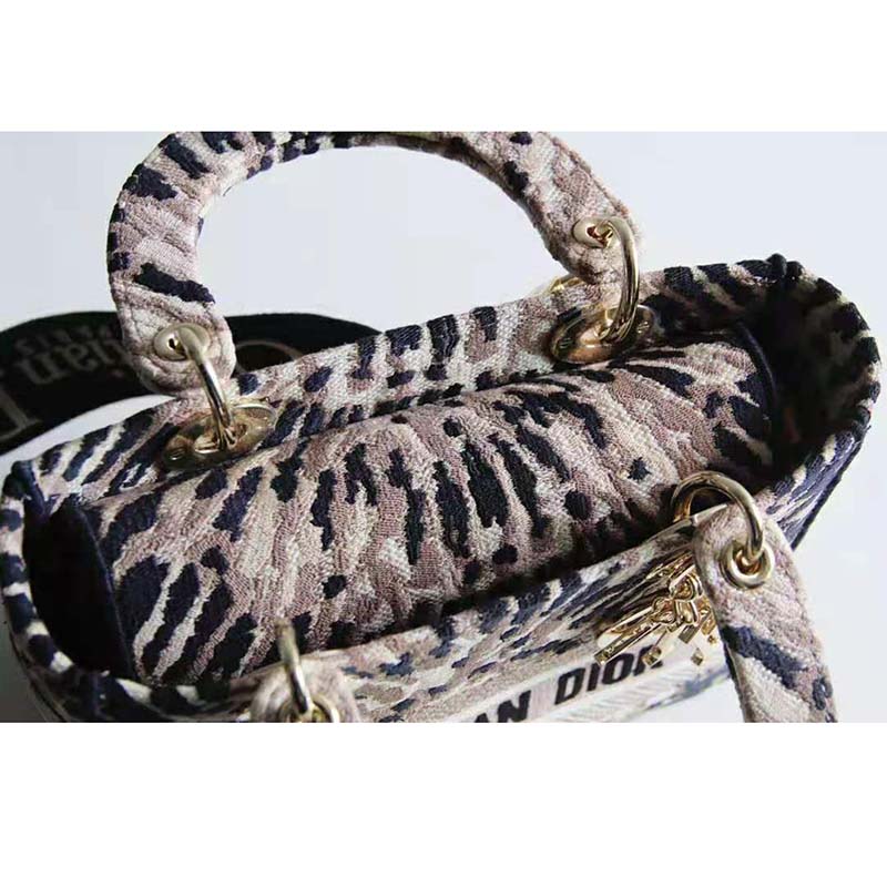 Dior Women Saddle Pouch Blue Dior Oblique Jacquard ‘D’ Stirrup