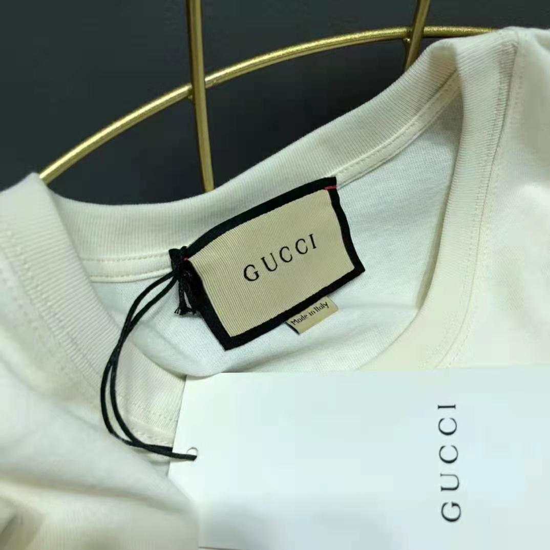 Gucci Women Gucci Prodige D’Amour Print T-Shirt Cotton Crewneck Oversize Fit