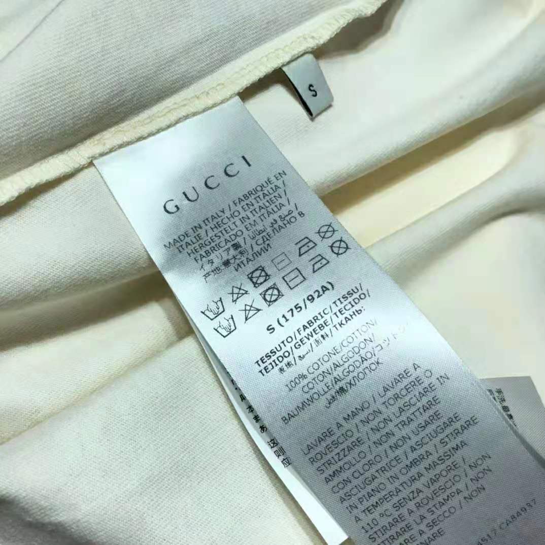 Gucci Women Gucci Prodige D’Amour Print T-Shirt Cotton Crewneck Oversize Fit