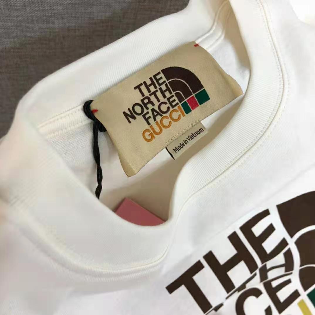 Gucci Men The North Face x Gucci Cotton T-Shirt Crewneck Jersey Oversize Fit