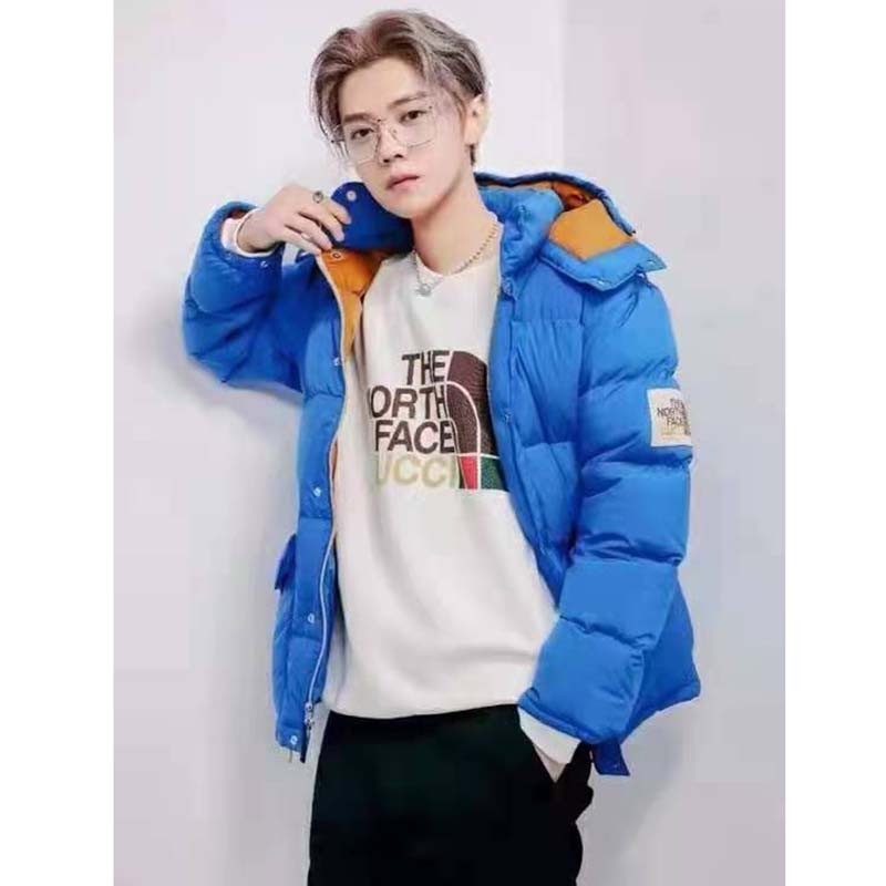 Gucci Men The North Face x Gucci Cotton T-Shirt Crewneck Jersey Oversize Fit