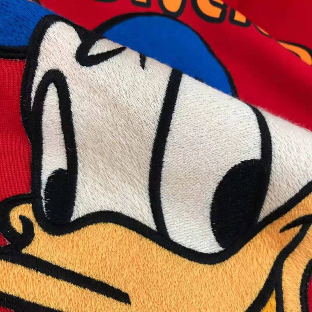 Gucci Men Disney x Gucci Donald Duck Sweatshirt Cotton Crewneck Oversized Fit-Red